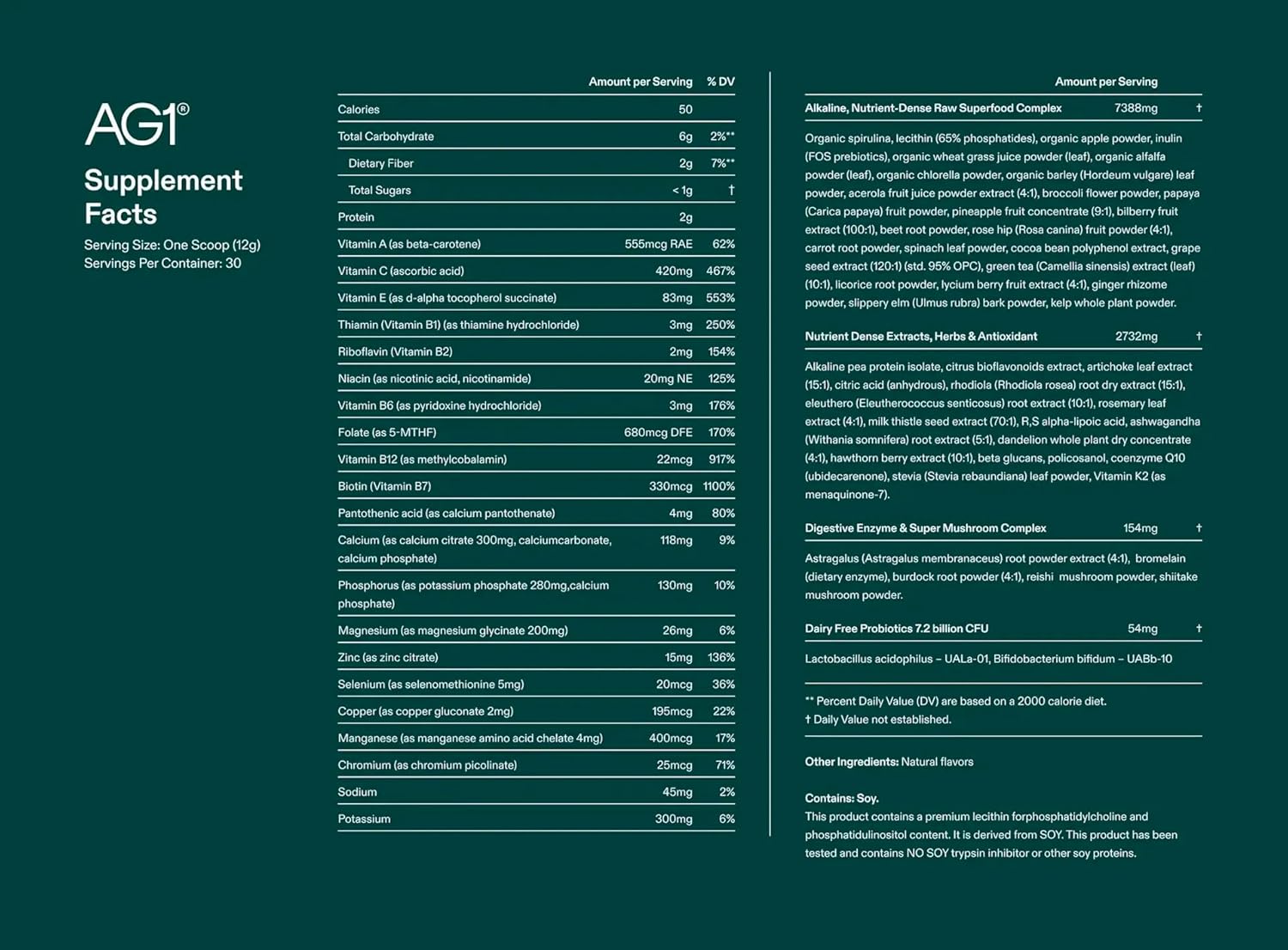 AG1 Athletic Greens 12.7 oz 360g Powder Supplement