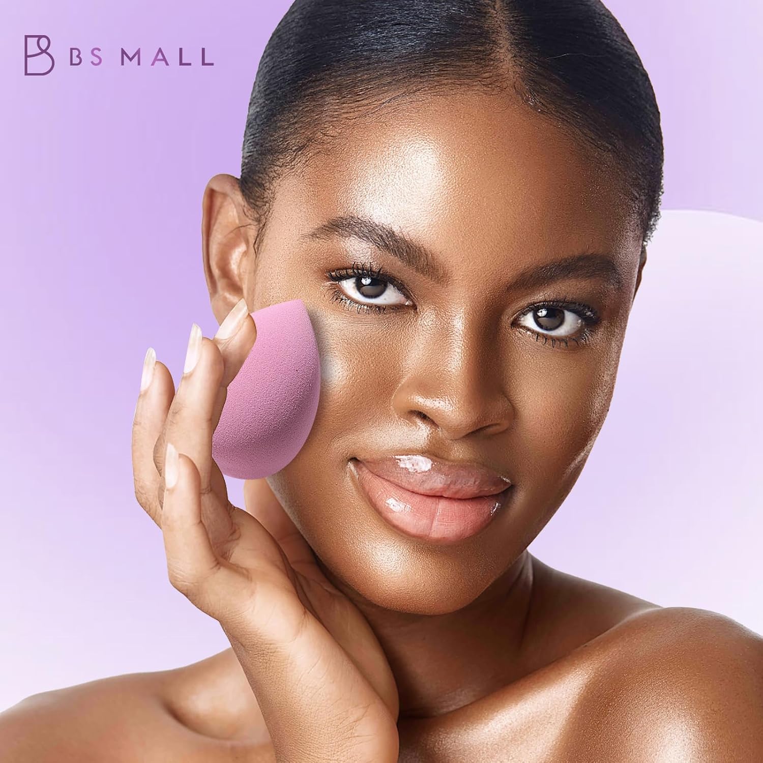 BS-MALL Triangle Makeup Sponge Set 14 Pcs with Case – Purple