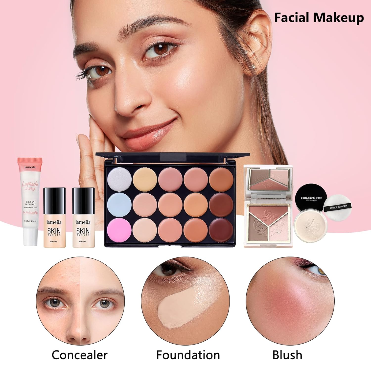 All-in-One Makeup Kit for Women Full Essentials Gift Set