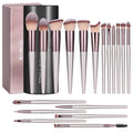 BS-MALL 18 Pcs Makeup Brush Set with Black Case – Synthetic Brushes