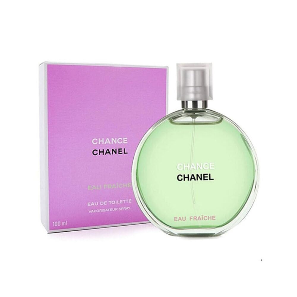 Chanel Chance Eau De Toilette Spray 3.4 oz / 100ml – Fresh Floral Women’s Perfume, Elegant & Long-Lasting Luxury Fragrance