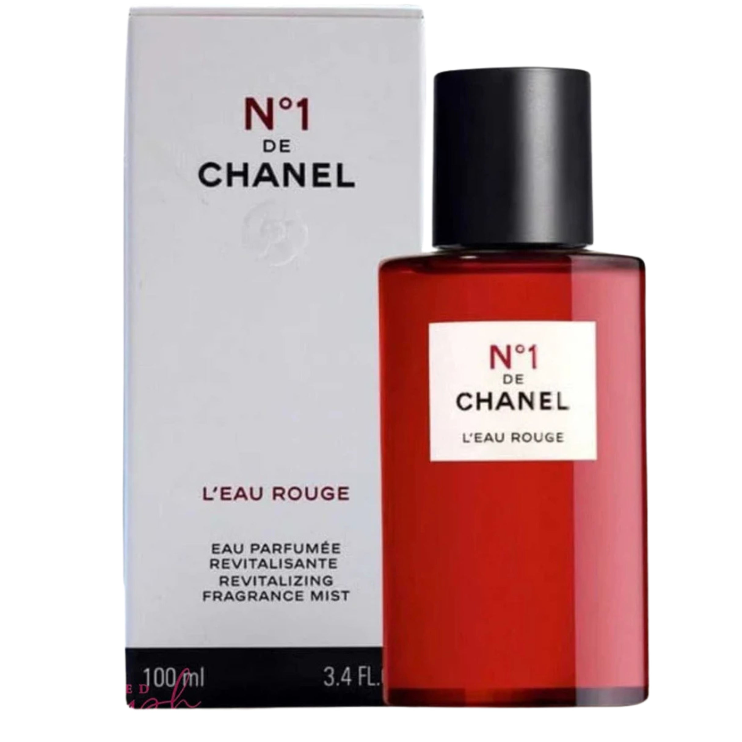 Chanel N°1 De Chanel L’Eau Rouge Fragrance Mist 3.4 oz / 100ml – Revitalizing Body Mist, Fresh Floral Skin Care Fragrance