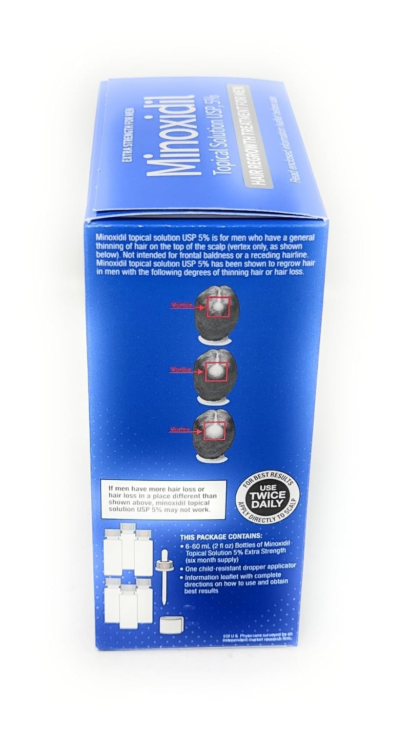 Minoxidil 5% Extra Strength Hair Regrowth Solution 6 Months