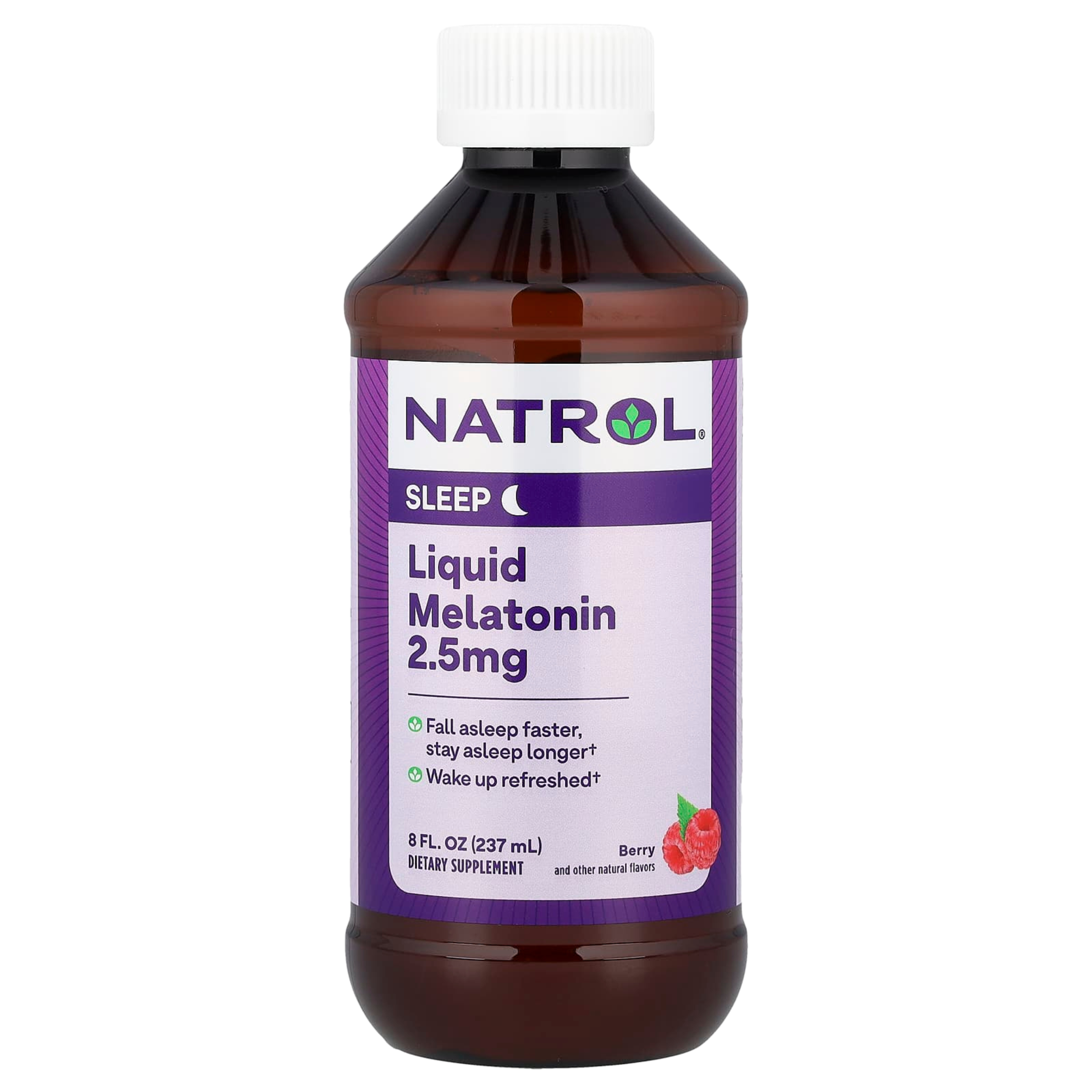 Liquid Melatonin Berry 2.5 mg Sleep Support Supplement 8 fl oz