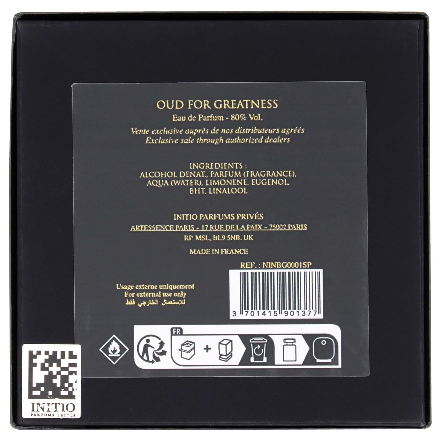 Initio Oud For Greatness Eau De Parfum 3.04 oz – Luxury Unisex Oud Perfume