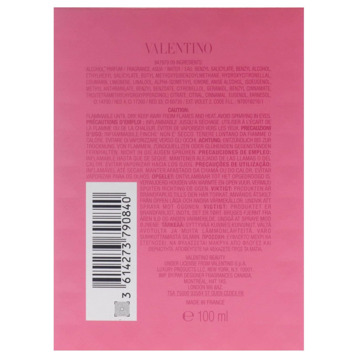 Valentino Donna Born in Roma Extradose Parfum 100ml 3.4oz Women Luxury Fragrance New In Box